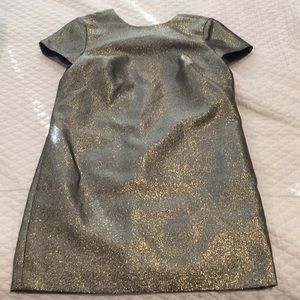 Madewell gold cap sleeve mini dress size 6